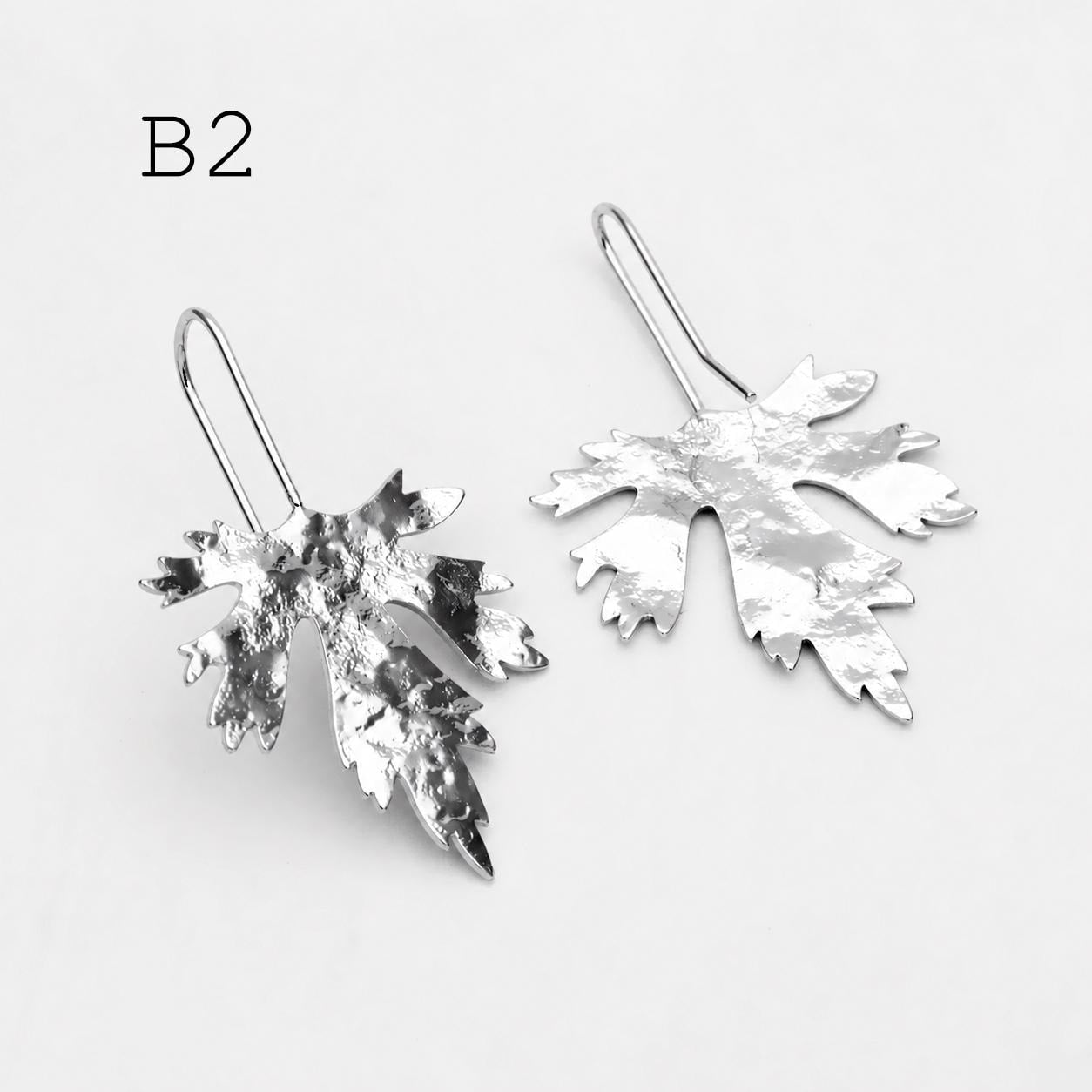 4pcs Gold/ Silver Tone Leaf Ear Hooks, Simple Earwires Earring Components (GB-3323)